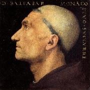 PERUGINO, Pietro Portrait of Baldassare Vallombrosano oil painting artist
